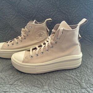 Converse Women's Platform Sneakers - Light Tan